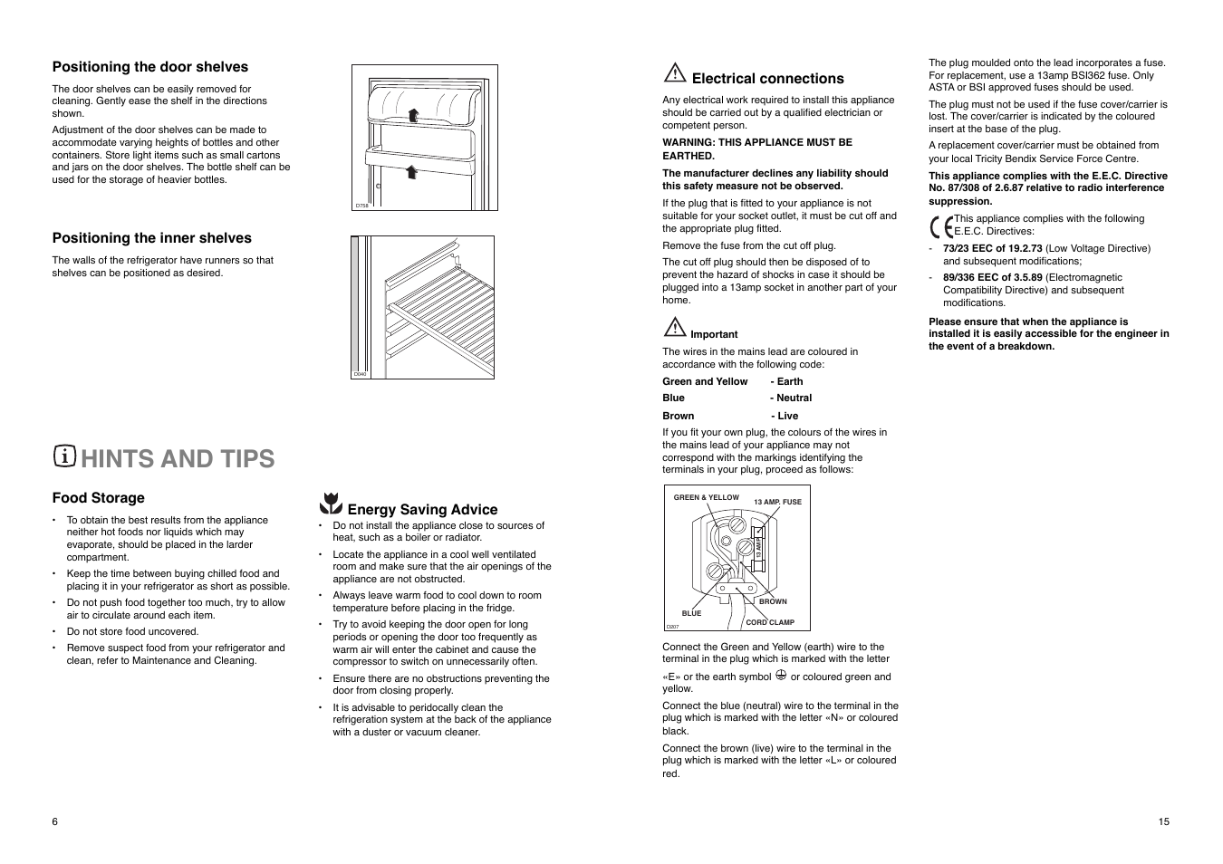 Hints and tips | Tricity Bendix TB 80 L User Manual | Page 15 / 20