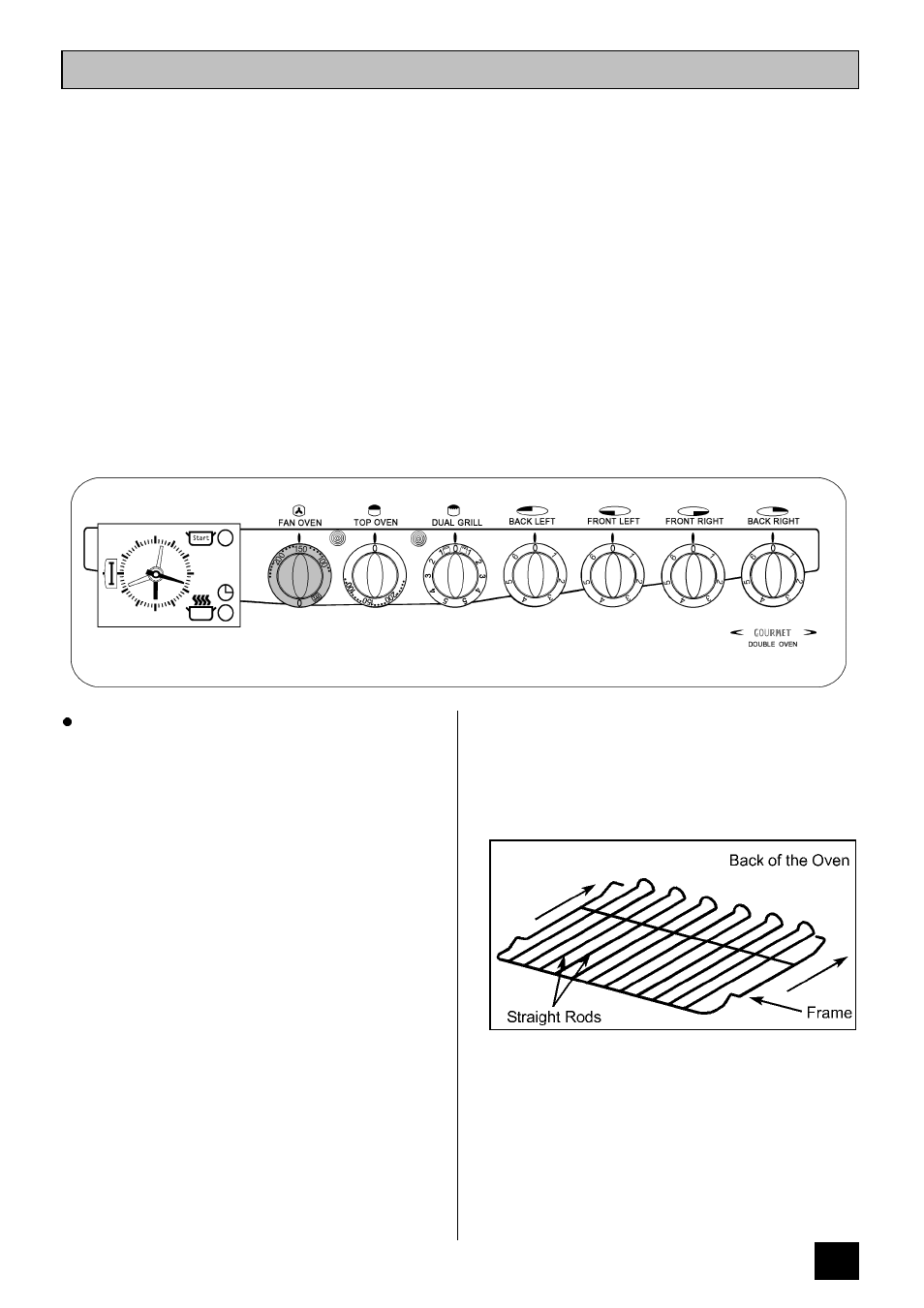 The main fan oven (csb4431 gourmet only) | Tricity Bendix CSB4431 User Manual | Page 23 / 36