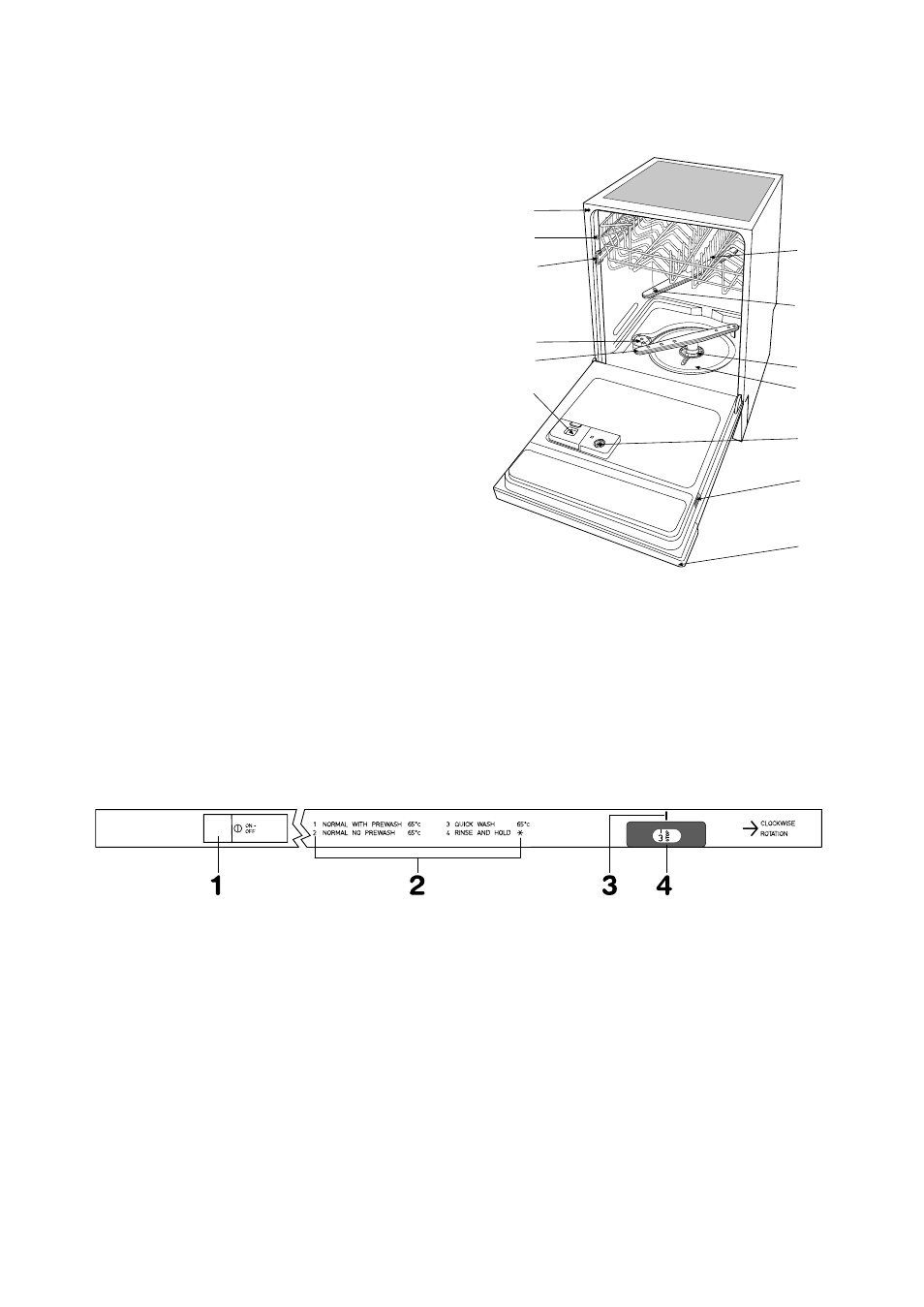 The control panel, Description of the appliance | Tricity Bendix TBDW 41 User Manual | Page 2 / 20