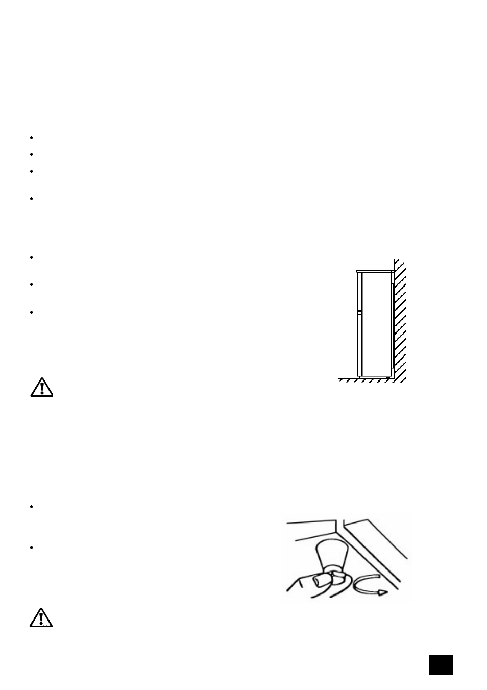 Installation requirements, Ventilation requirements, Levelling | Tricity Bendix FD106W User Manual | Page 19 / 24