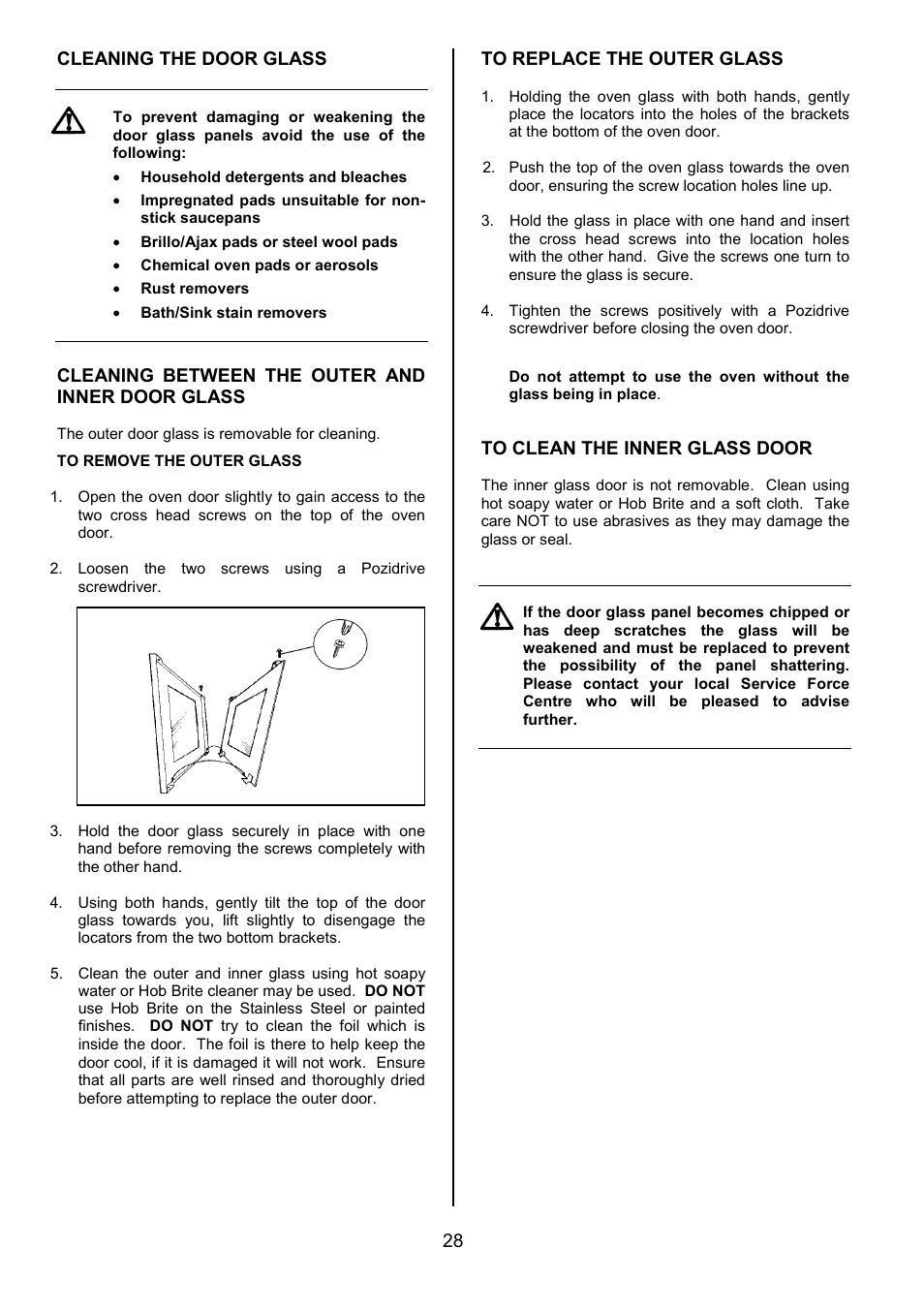 Tricity Bendix SE340 User Manual | Page 28 / 32