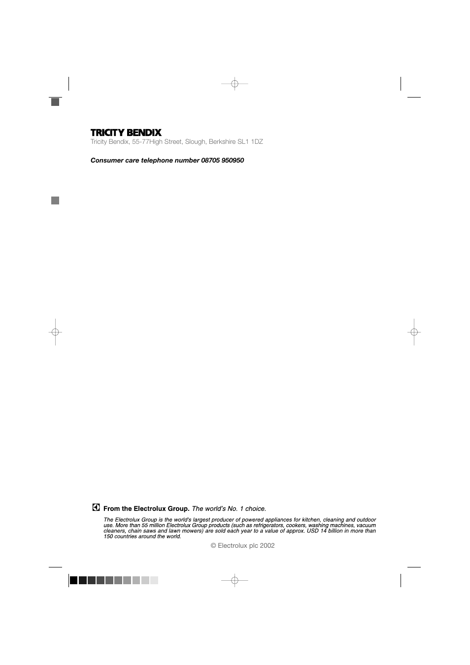 Tricity Bendix TM 310 W User Manual | Page 16 / 16