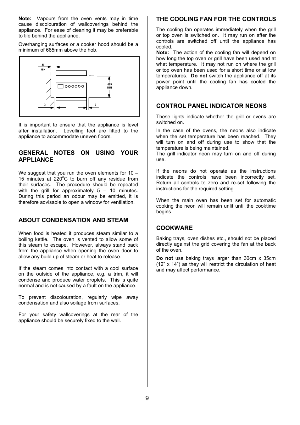 Tricity Bendix CSIE501 User Manual | Page 9 / 32