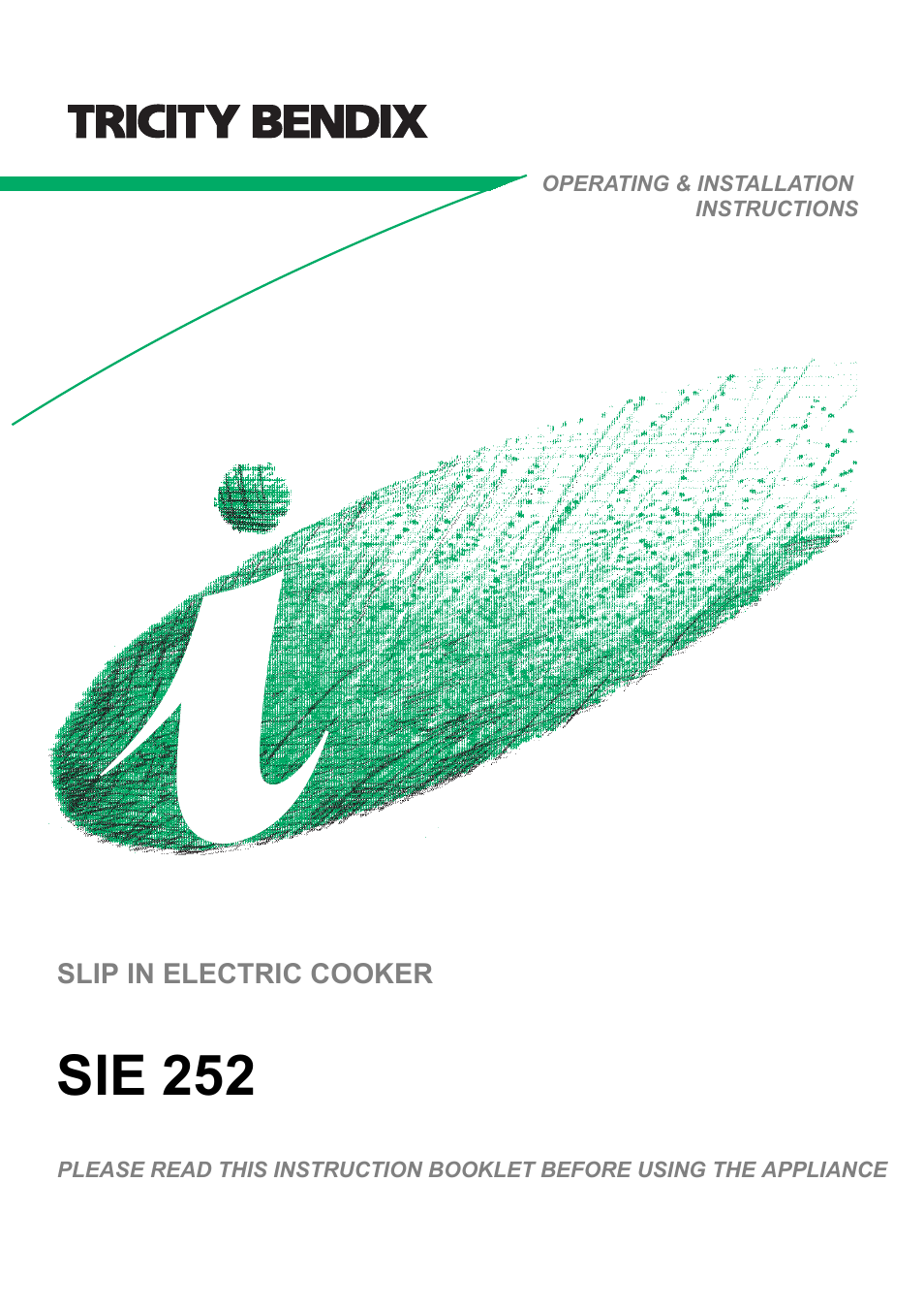 Tricity Bendix SIE 252 User Manual | 28 pages