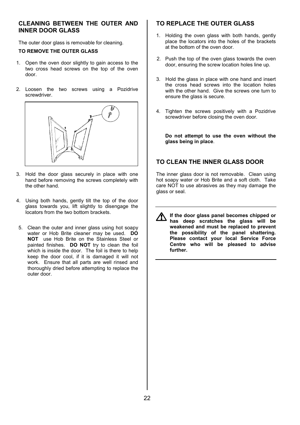 Tricity Bendix SIE 252 User Manual | Page 22 / 28