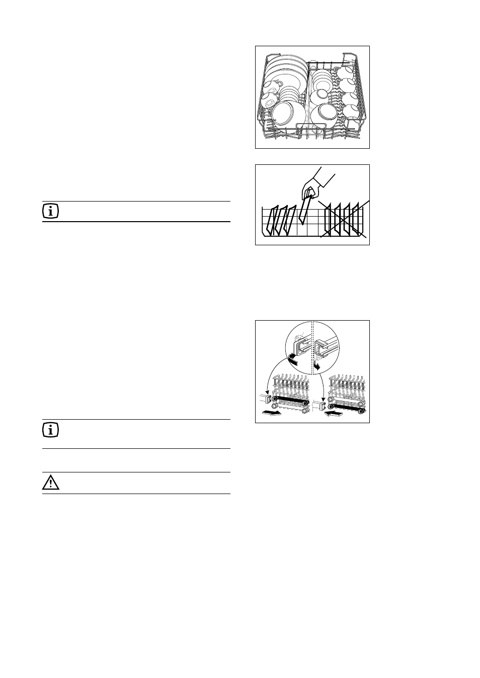 The upper basket, Adjusting the height of the upper basket | Tricity Bendix DH 102 User Manual | Page 7 / 28