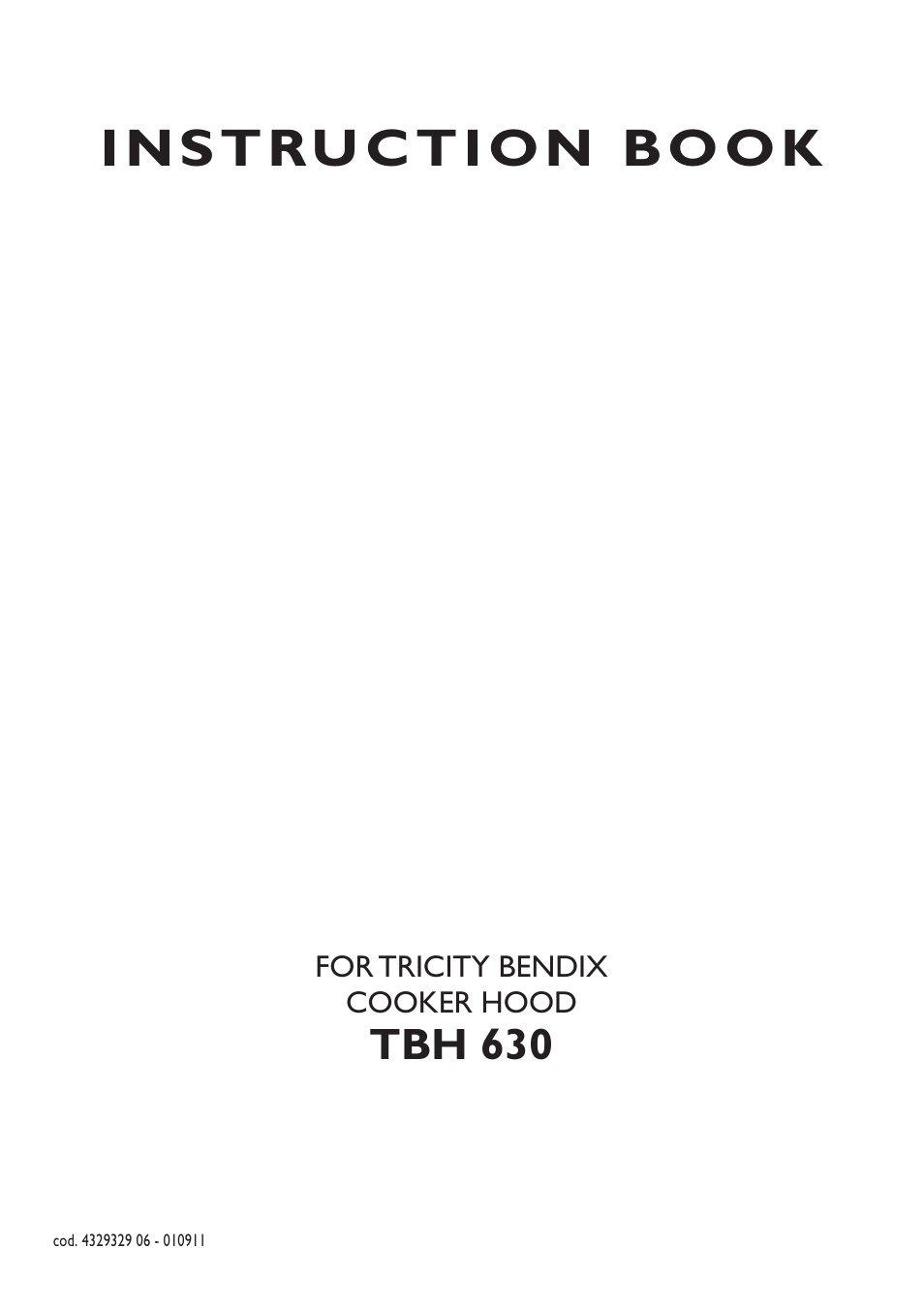 Tricity Bendix TBH 630 User Manual | 16 pages