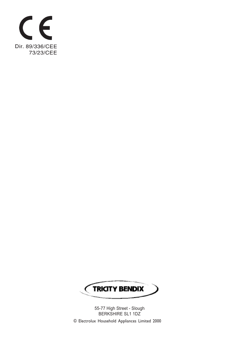 Tricity Bendix TBH 630 User Manual | Page 16 / 16