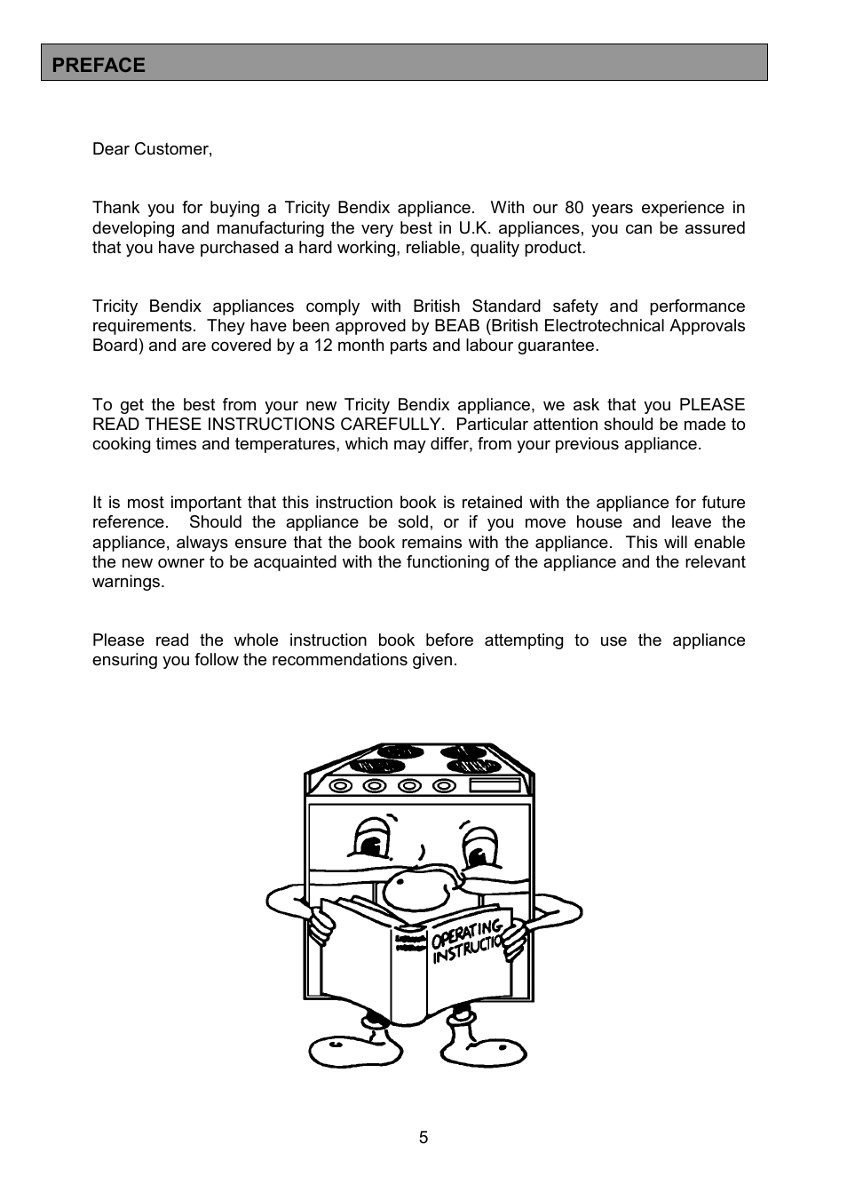 Tricity Bendix CSIE317 User Manual | Page 5 / 28