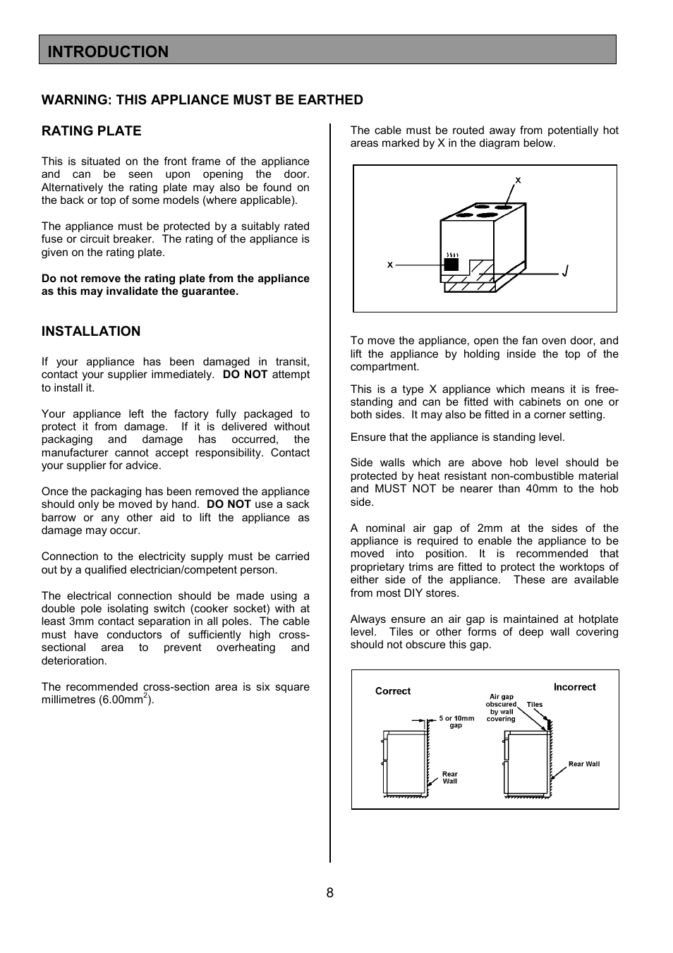 Introduction | Tricity Bendix CSIE317 User Manual | Page 8 / 28