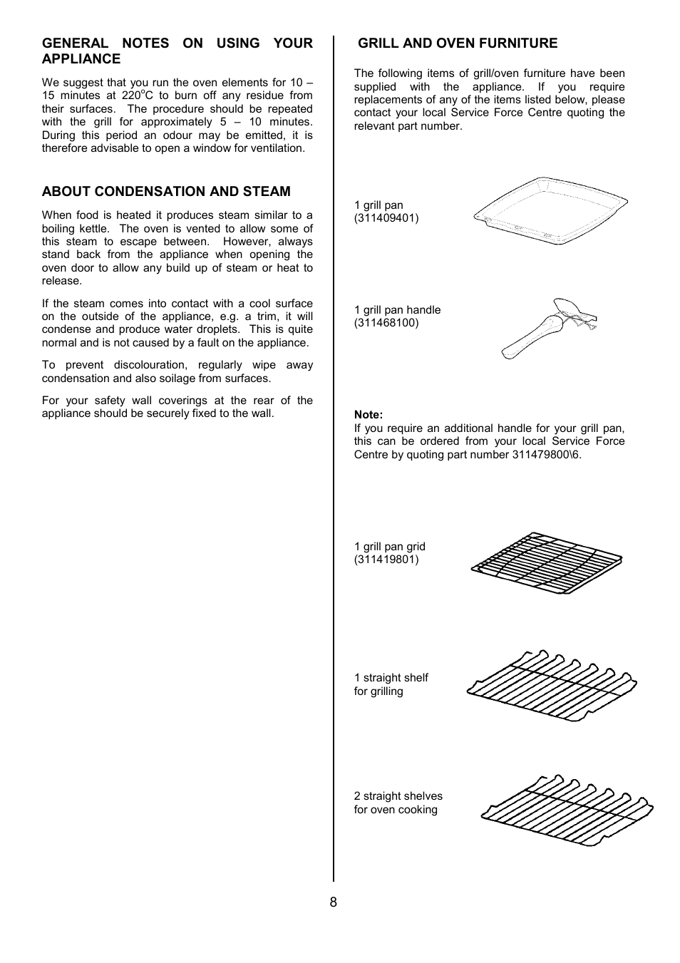Tricity Bendix SPLASHBACK SB416 User Manual | Page 8 / 24