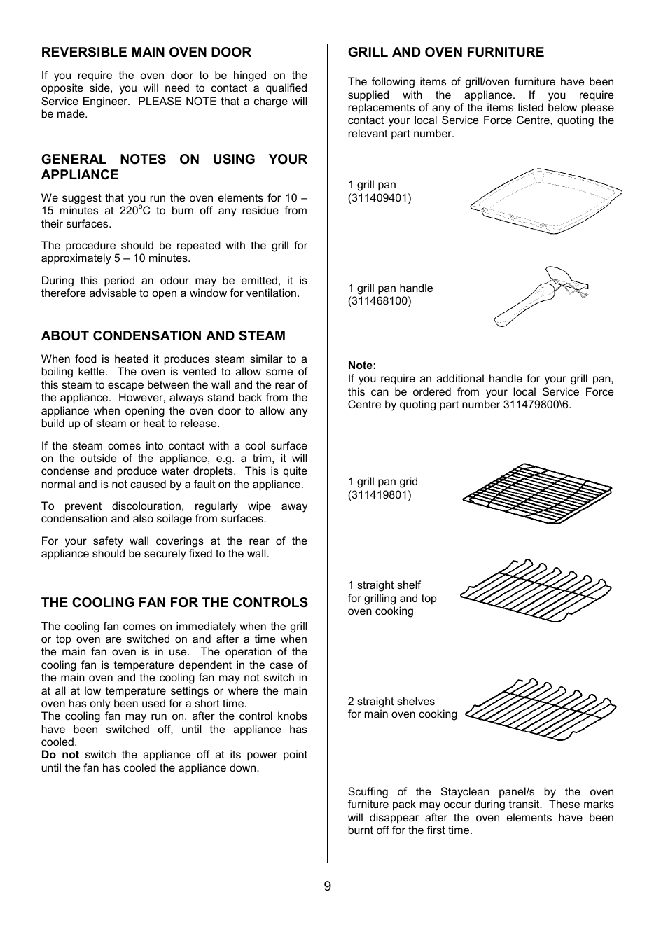 Tricity Bendix SIE401 User Manual | Page 9 / 28