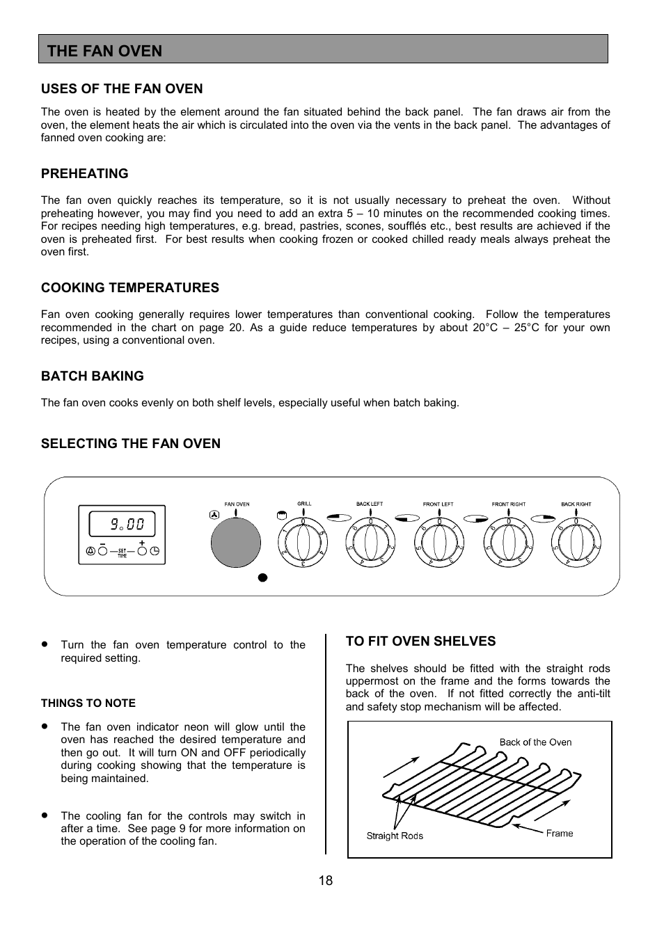 The fan oven | Tricity Bendix RE50G User Manual | Page 18 / 32