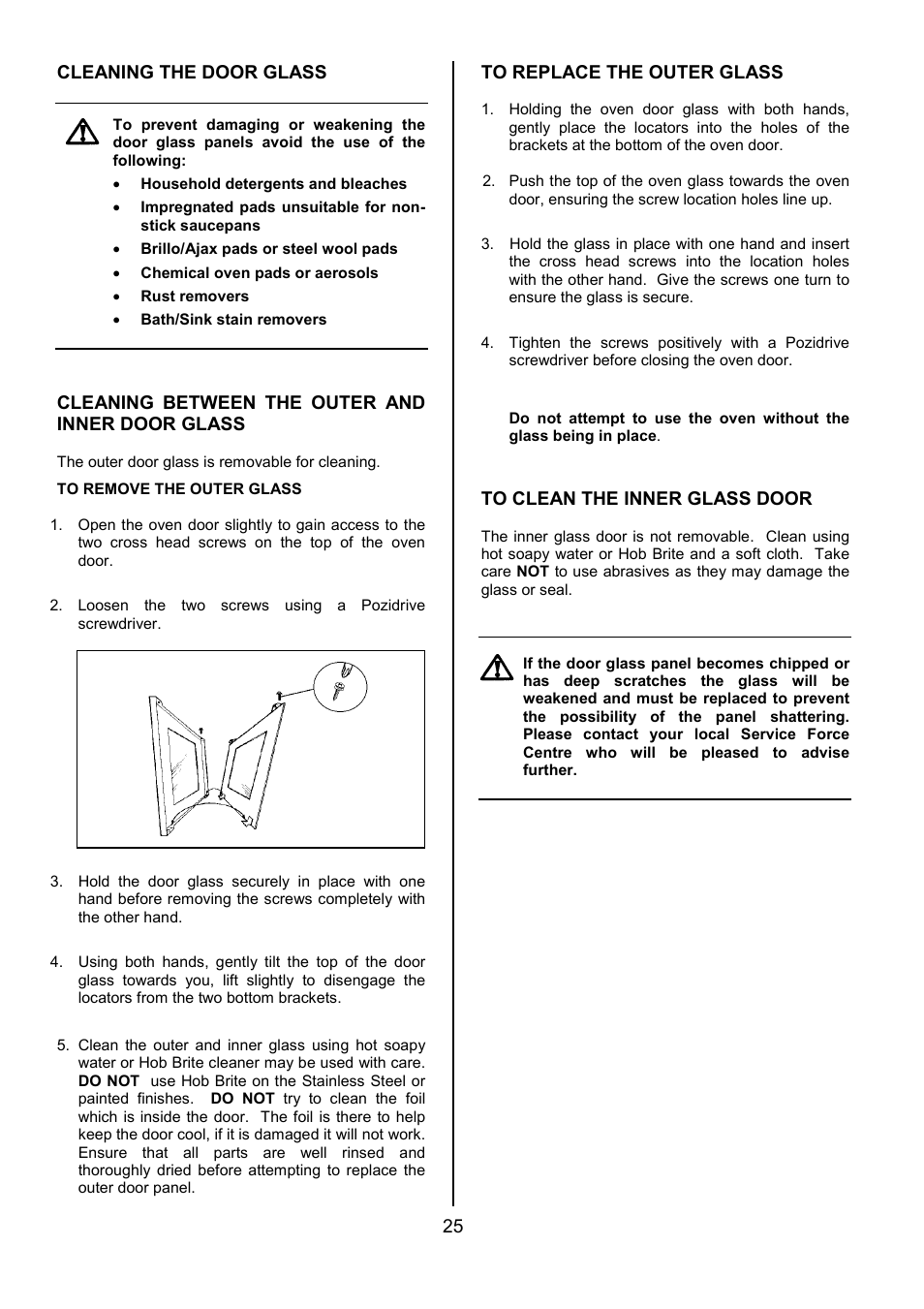 Tricity Bendix RE50G User Manual | Page 25 / 32