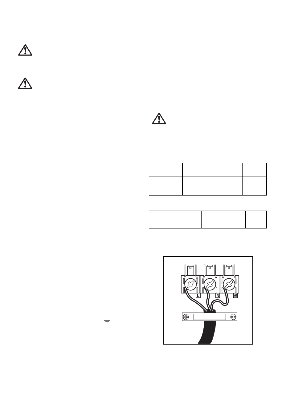 Electrical connections, Supply cable specifications | Tricity Bendix CSIE 223W User Manual | Page 21 / 21