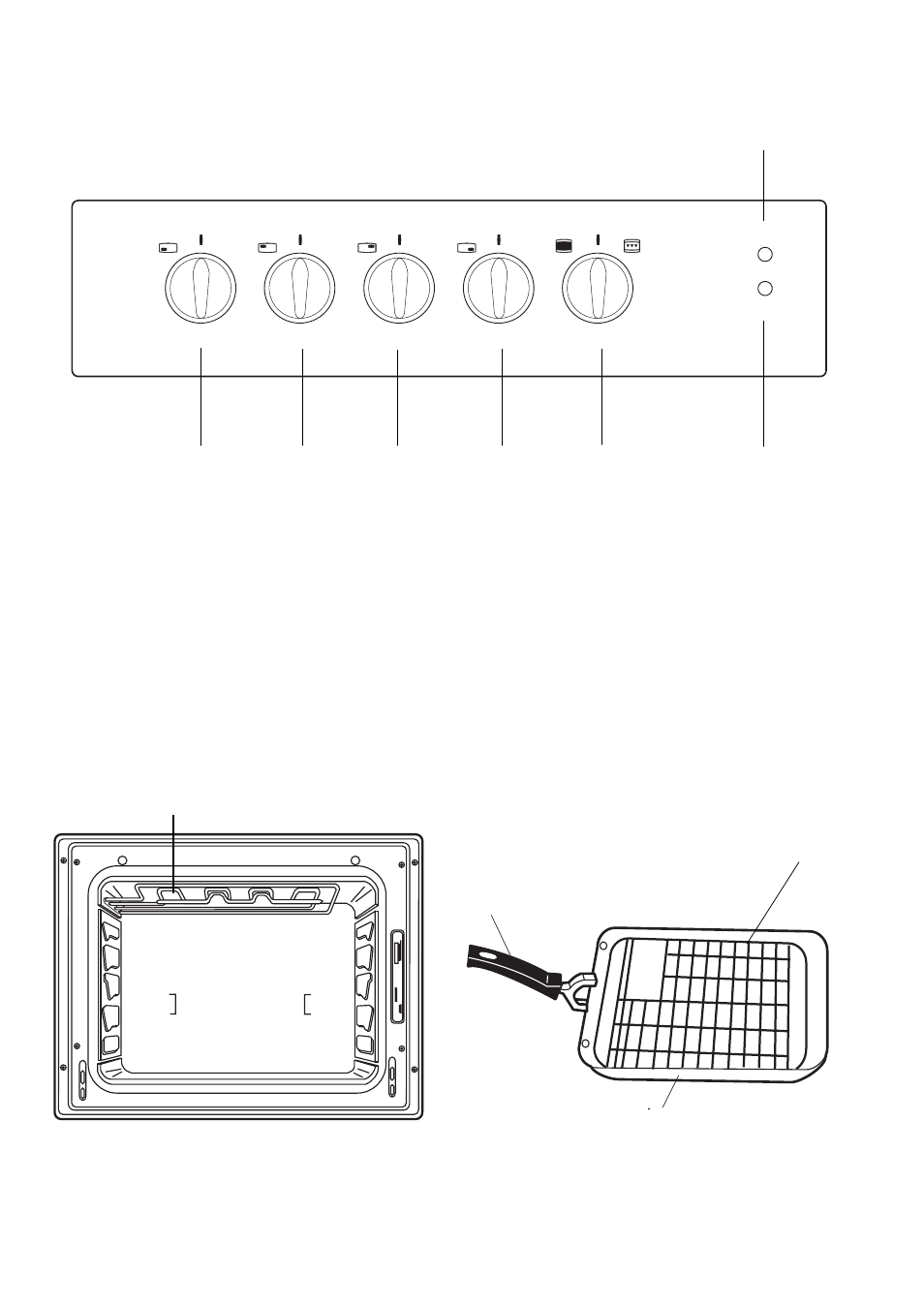 Control panel, The oven cavity, Accessories | The oven cavity accessories | Tricity Bendix CSIE 223W User Manual | Page 5 / 21