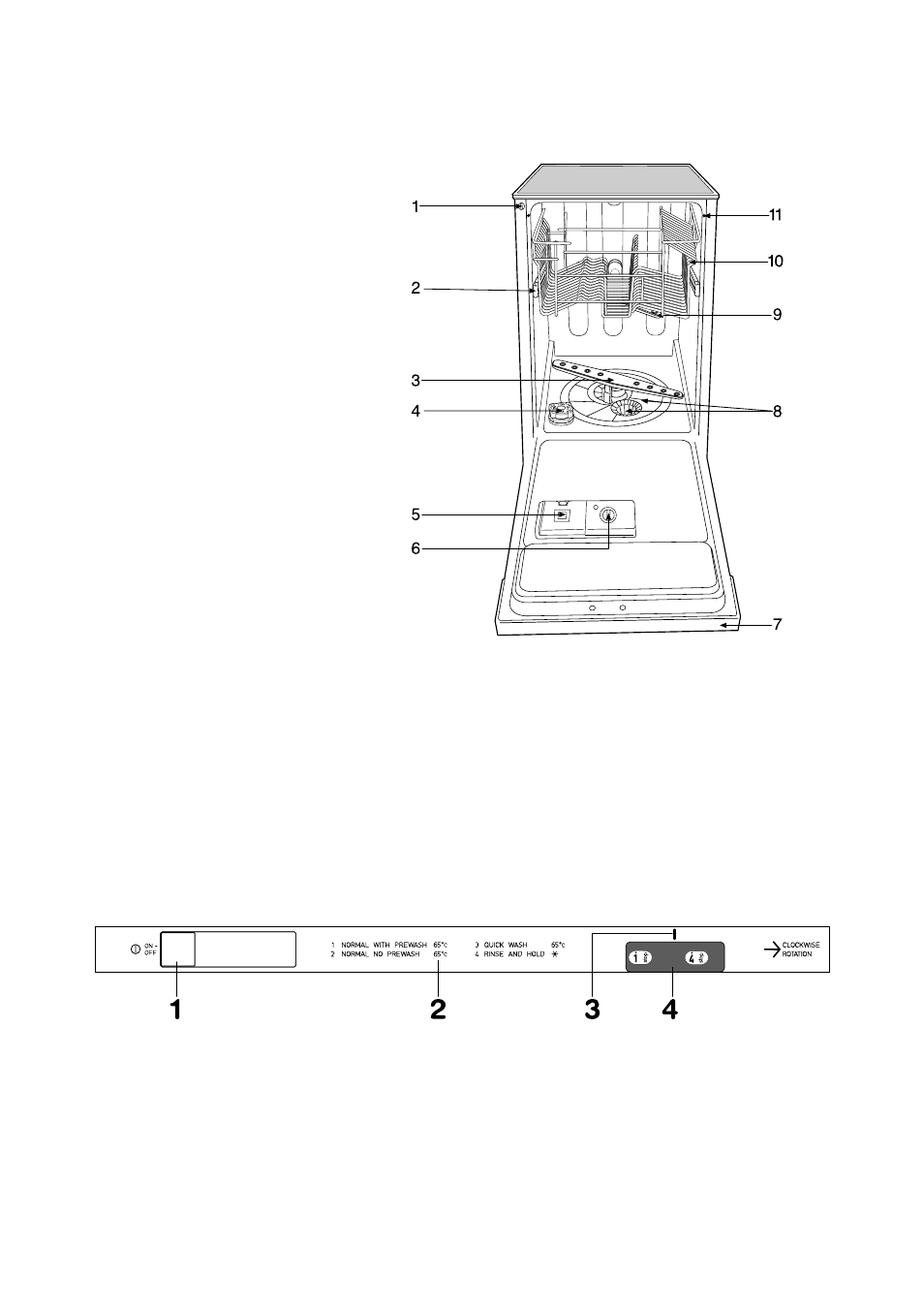 The control panel, Description of the appliance | Tricity Bendix TBDW 30 User Manual | Page 2 / 24