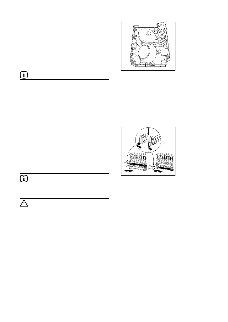 The upper basket, Adjusting the height of the upper basket | Tricity Bendix TBDW 30 User Manual | Page 6 / 24