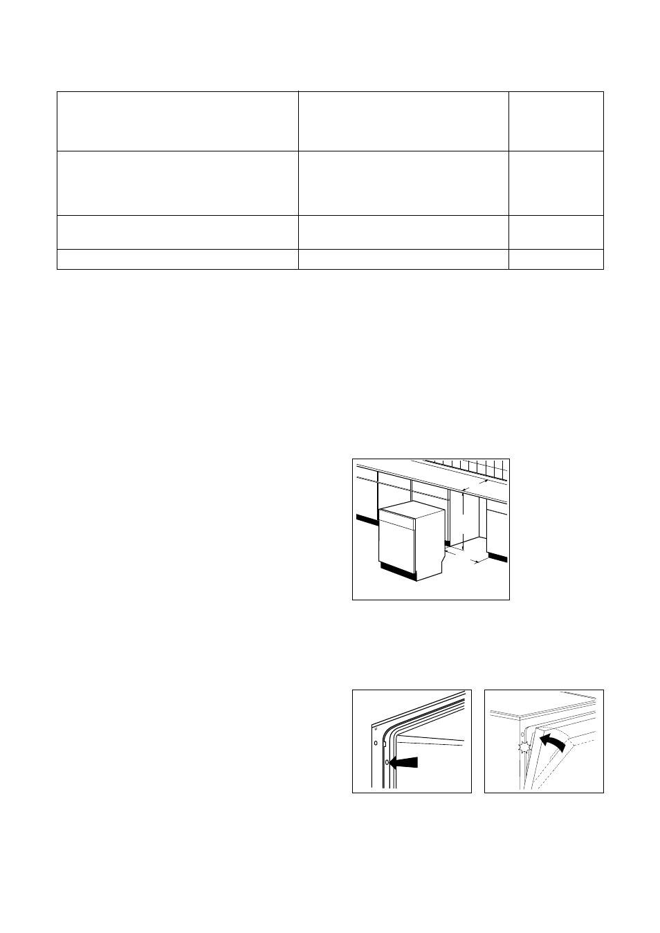 Technical specifications, Fitting under a counter, Levelling | Tricity Bendix TBDW 30 User Manual | Page 7 / 24