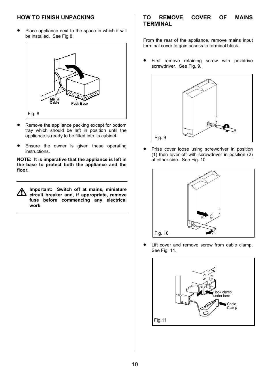 Tricity Bendix MDB700 User Manual | Page 10 / 32