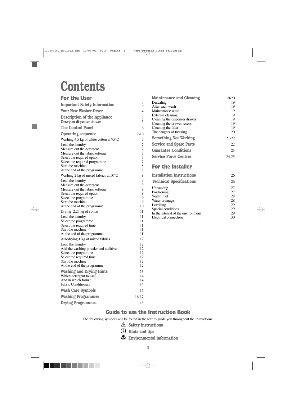 Tricity Bendix BWD 1012 User Manual | Page 3 / 31