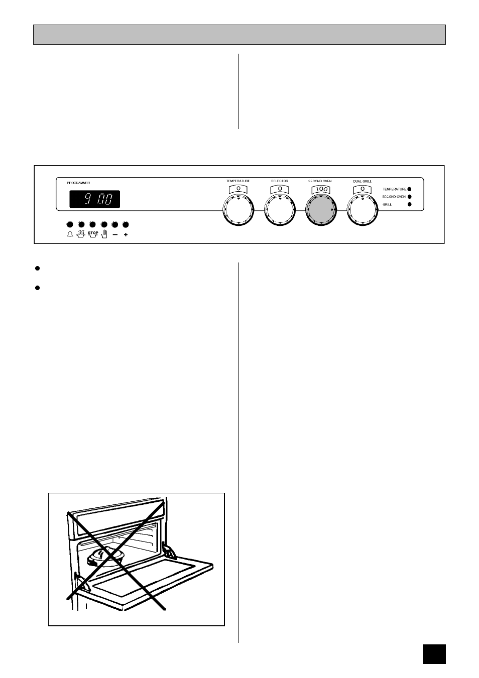 The second oven | Tricity Bendix DURHAM User Manual | Page 19 / 52