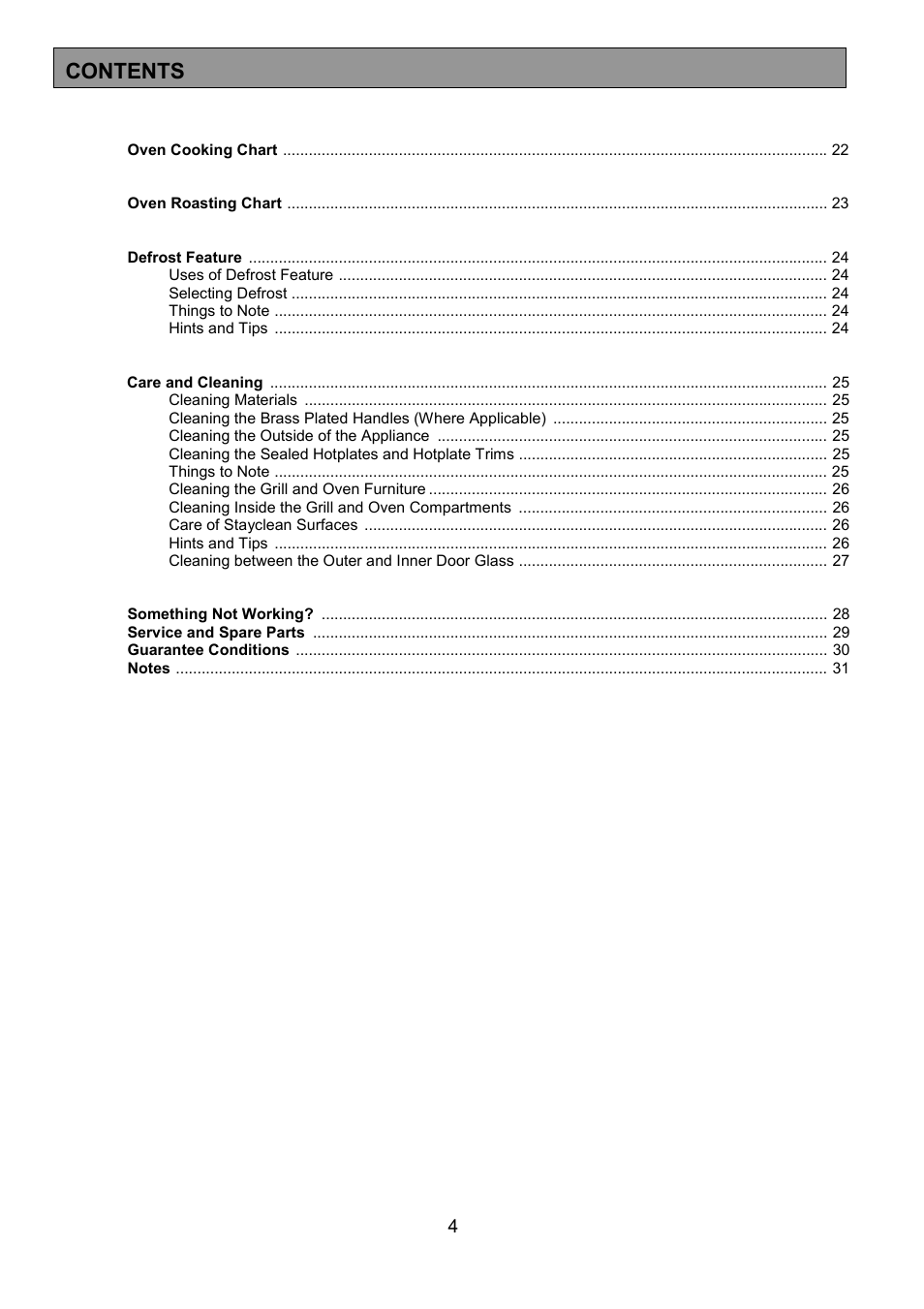 Tricity Bendix SIE324 User Manual | Page 4 / 32