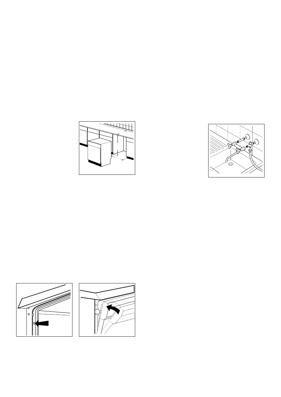 Installation instructions, Fitting under a counter, Levelling | Water supply connections | Tricity Bendix DH 088 User Manual | Page 16 / 20
