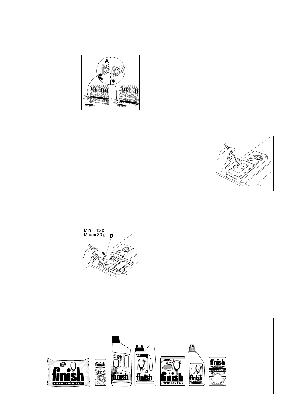 Adjusting the height of the upper basket, Use of detergent, Fill with detergent | Tricity Bendix DH 088 User Manual | Page 8 / 20