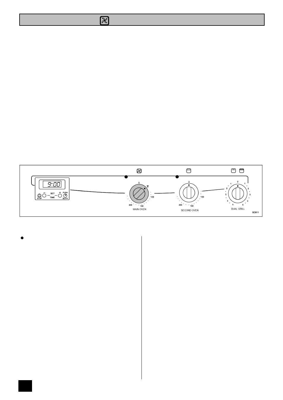 The main fan oven | Tricity Bendix BD 911 User Manual | Page 24 / 40