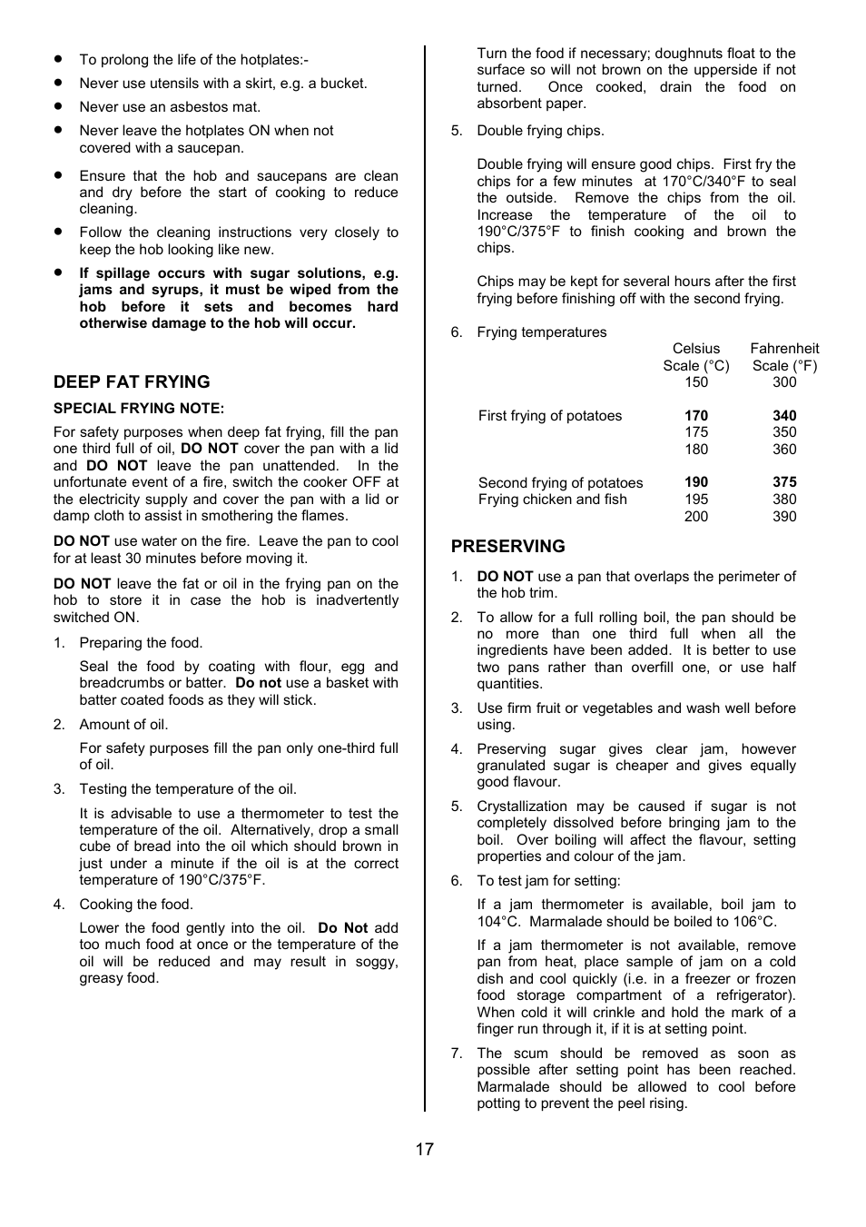 Tricity Bendix CSE560 User Manual | Page 17 / 36