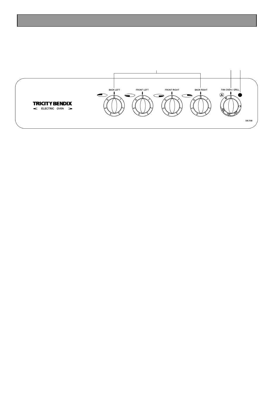 Getting to know your appliance | Tricity Bendix SIE 250 User Manual | Page 10 / 28