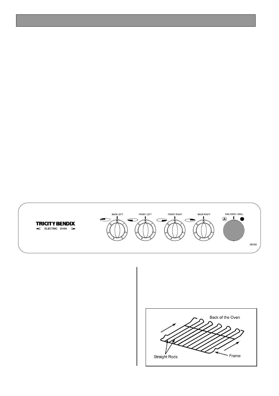 The fan oven | Tricity Bendix SIE 250 User Manual | Page 15 / 28