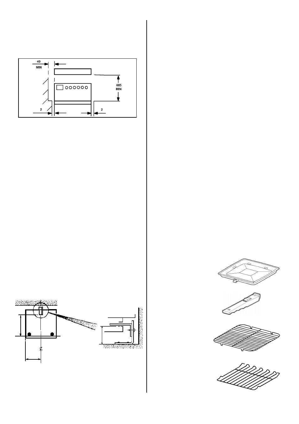 Fitting the stability bracket, About condensation and steam, Oven / grill indicator neon | Grill and oven furniture | Tricity Bendix SIE 250 User Manual | Page 9 / 28