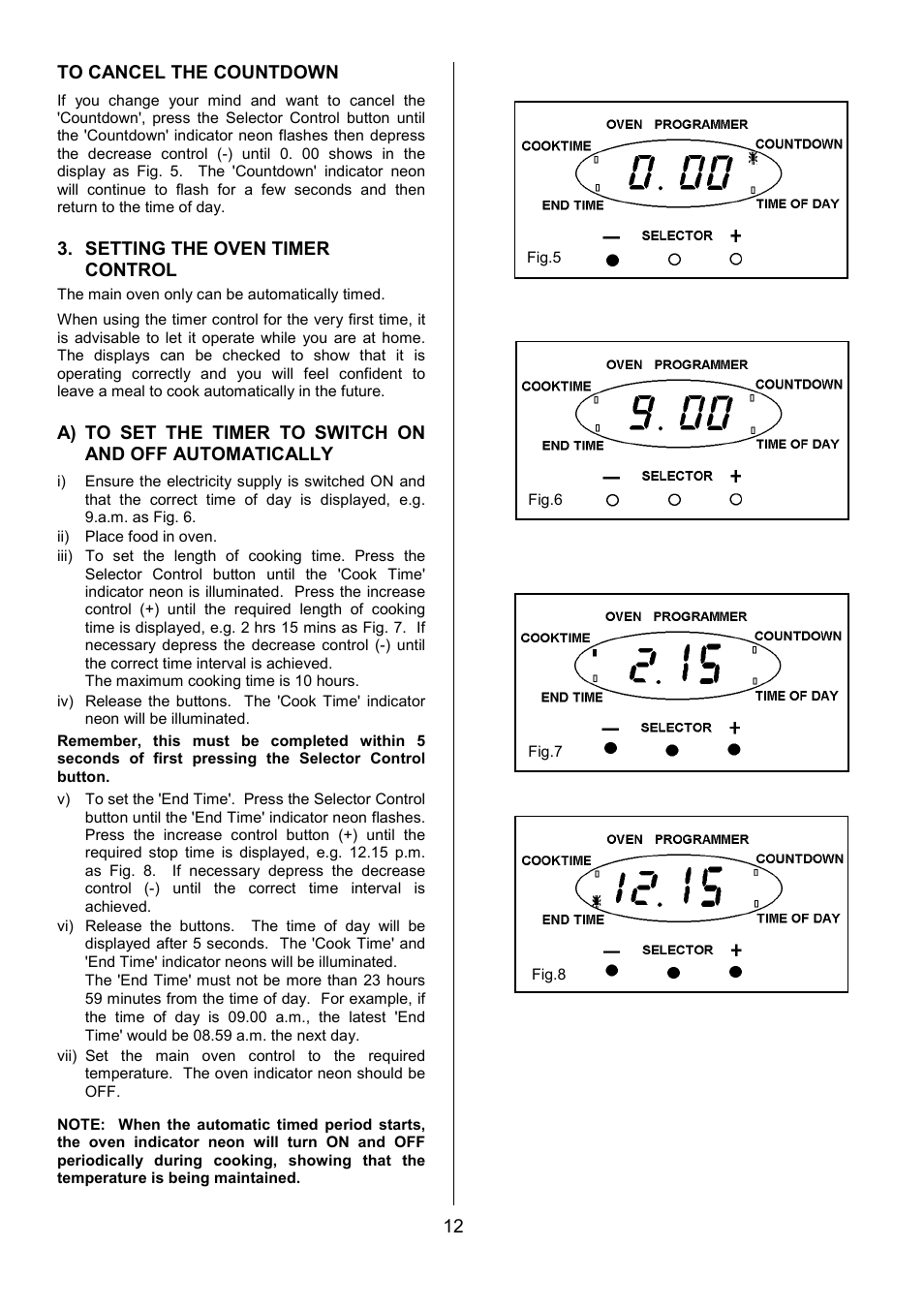 Tricity Bendix SIE454 User Manual | Page 12 / 36