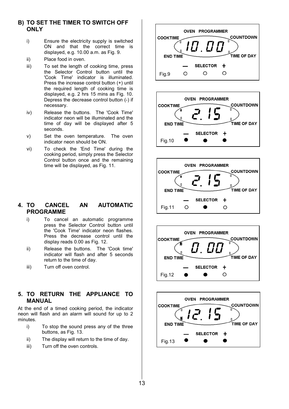 Tricity Bendix SIE454 User Manual | Page 13 / 36
