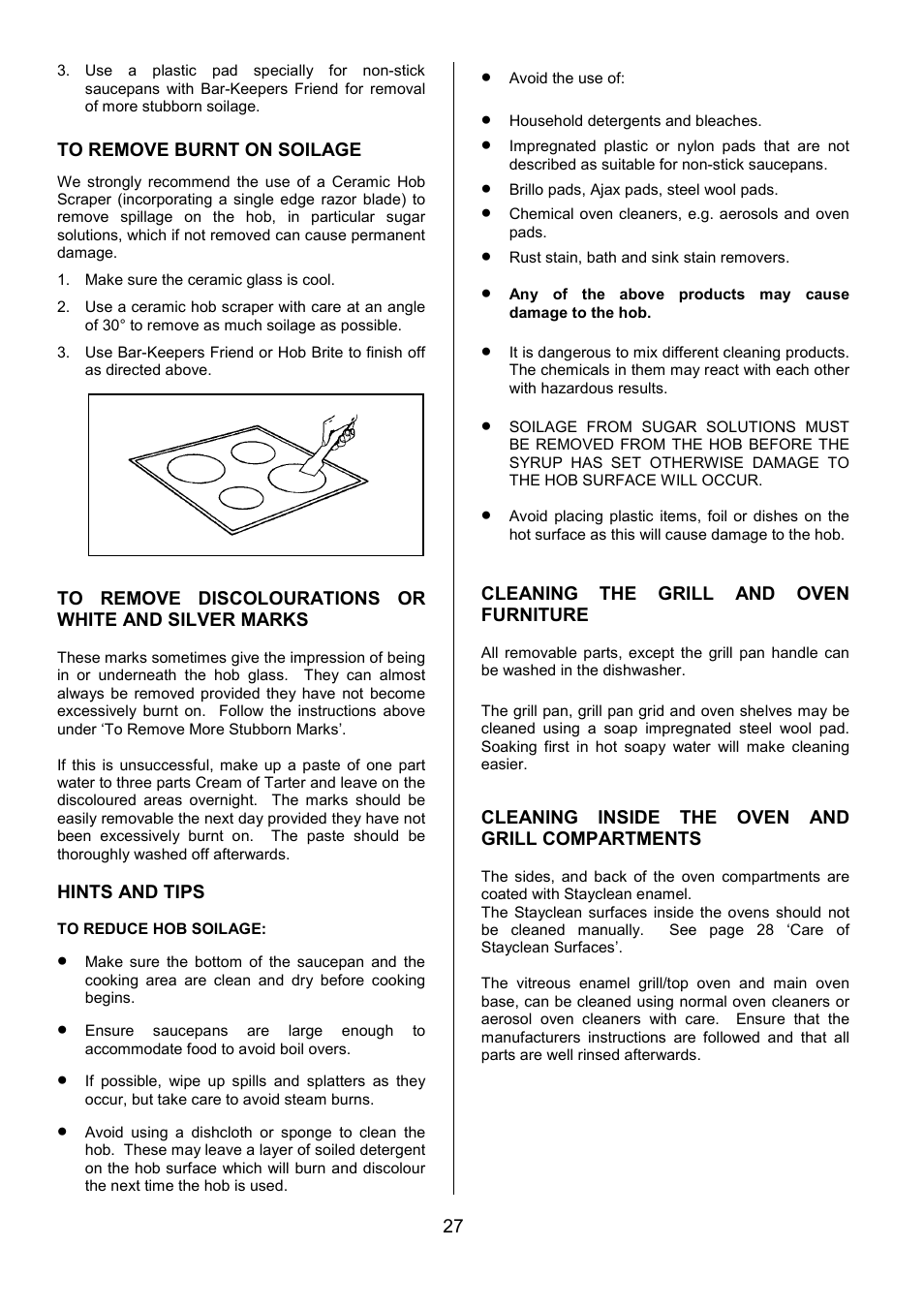 Tricity Bendix SIE454 User Manual | Page 27 / 36