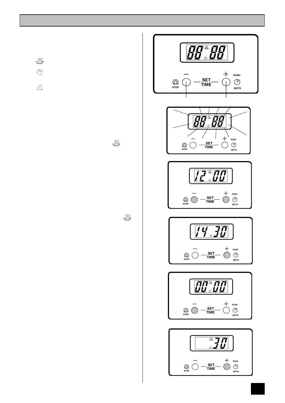The electronic minute minder (dorset only ) | Tricity Bendix DORSET User Manual | Page 17 / 44