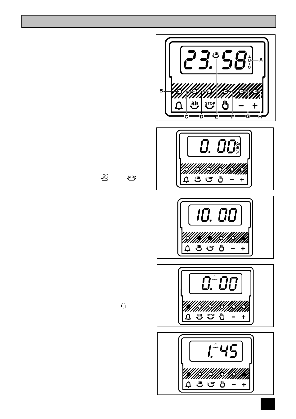 The electronic timer (devon only ) | Tricity Bendix DORSET User Manual | Page 19 / 44