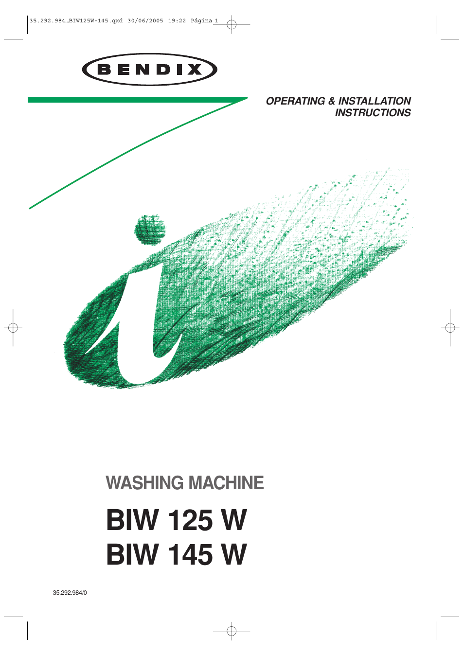 Tricity Bendix BIW 145 W User Manual | 28 pages