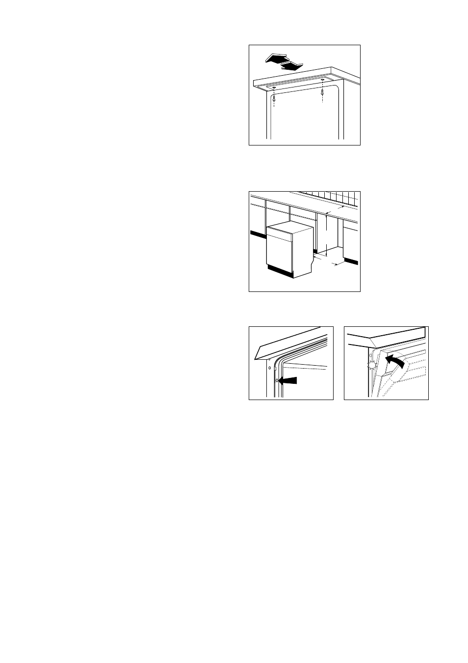 Adjusting the worktop, Fitting under a counter, Levelling | Kitchen worktop or sink) | Tricity Bendix DH 086 User Manual | Page 19 / 20