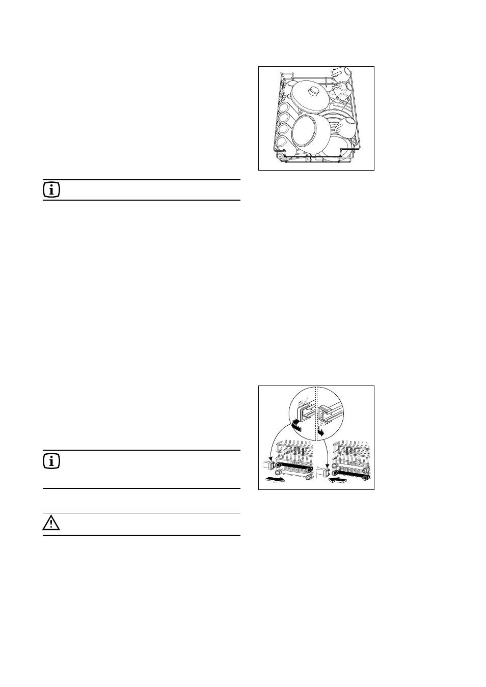 The upper basket, Adjusting the height of the upper basket | Tricity Bendix DH 086 User Manual | Page 9 / 20