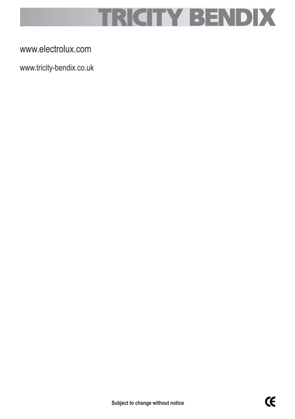 Tricity Bendix U30352 SE558 User Manual | Page 40 / 40