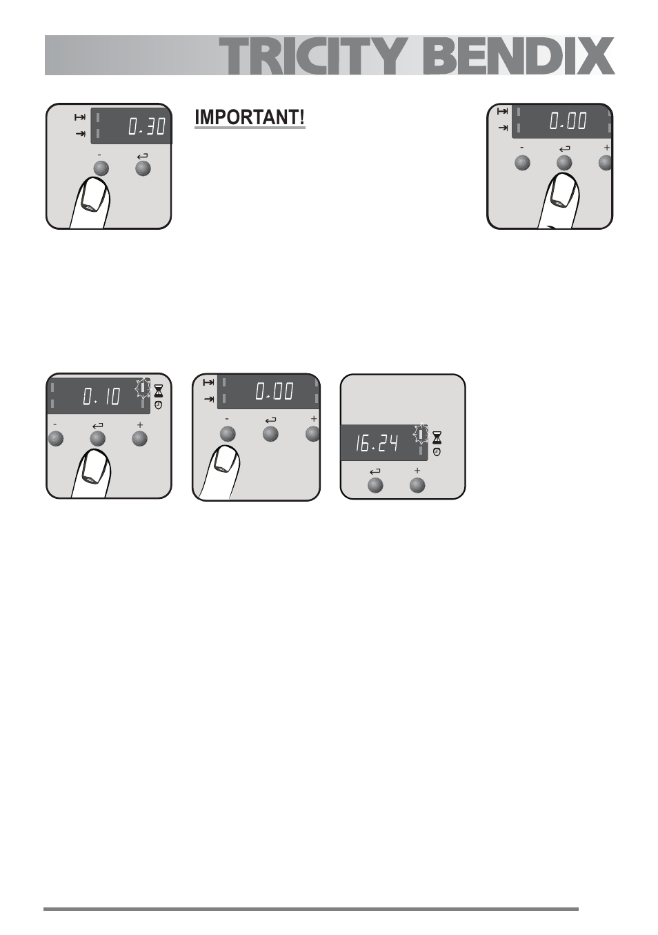 Setting the oven timer control, Important | Tricity Bendix U30352 SE558 User Manual | Page 9 / 40
