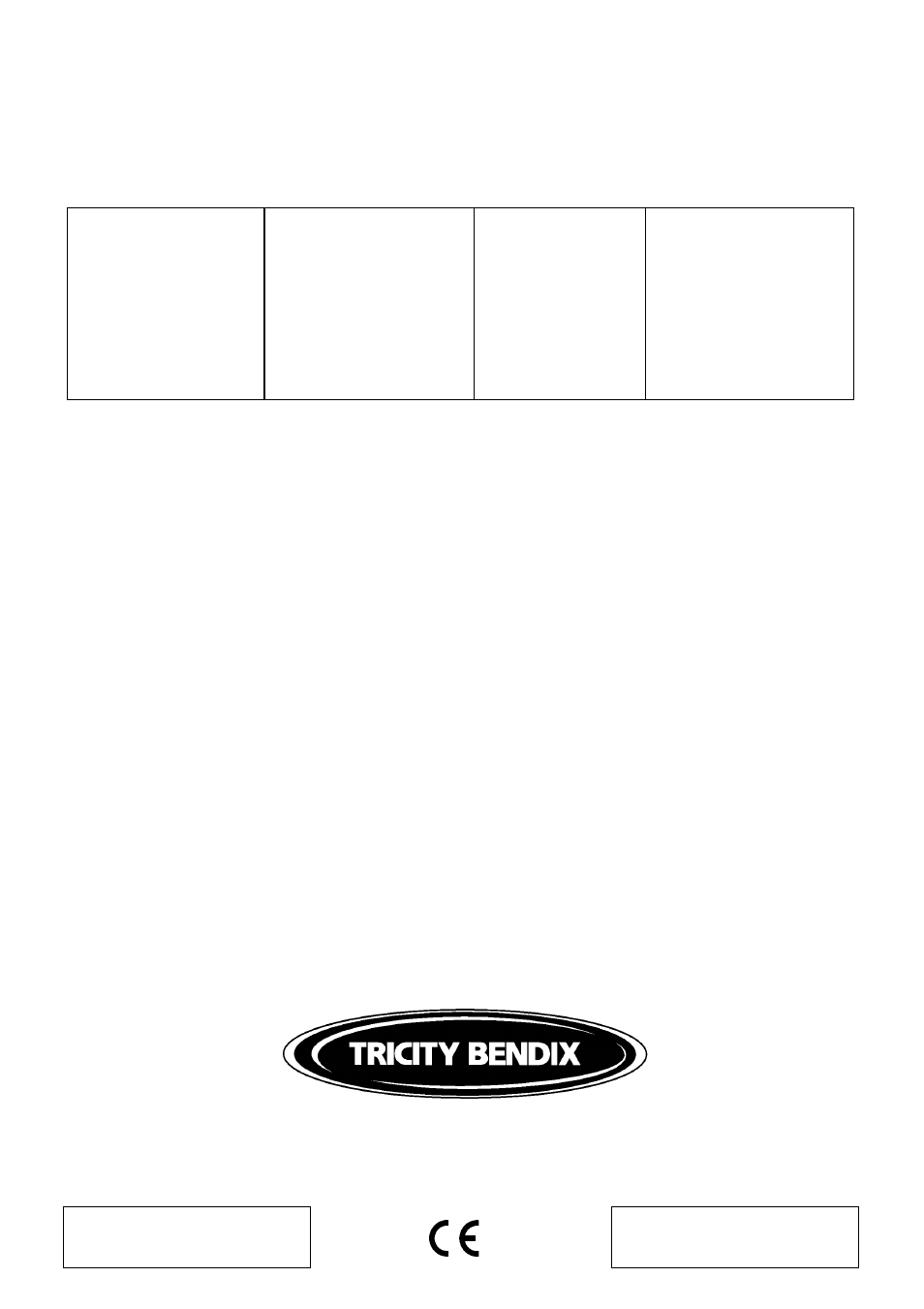 Rating plate reference | Tricity Bendix SI 535 User Manual | Page 40 / 40