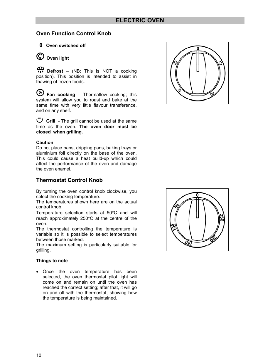 Electric oven | Tricity Bendix SIE 233 User Manual | Page 10 / 23
