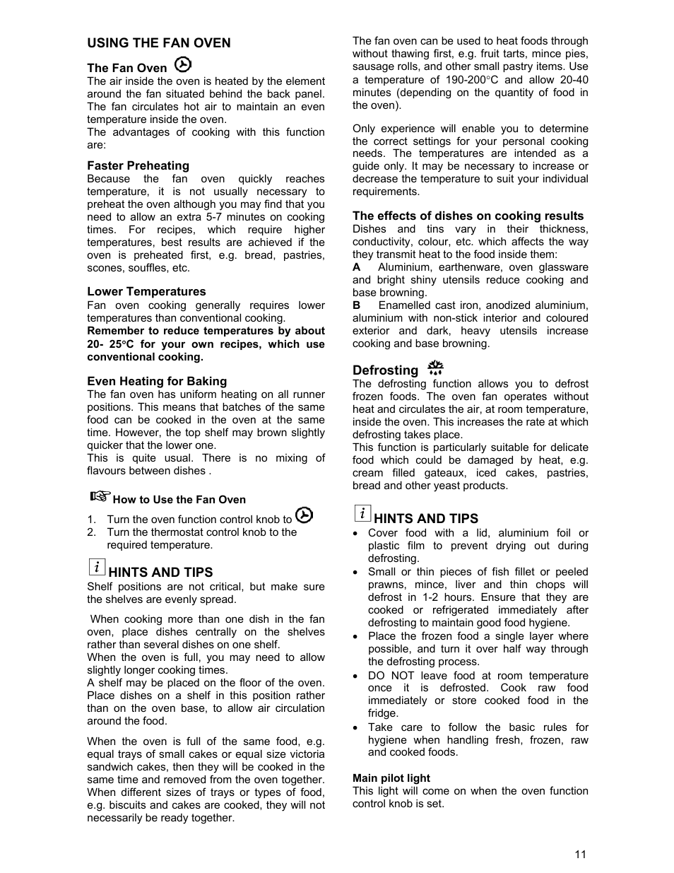 Tricity Bendix SIE 233 User Manual | Page 11 / 23