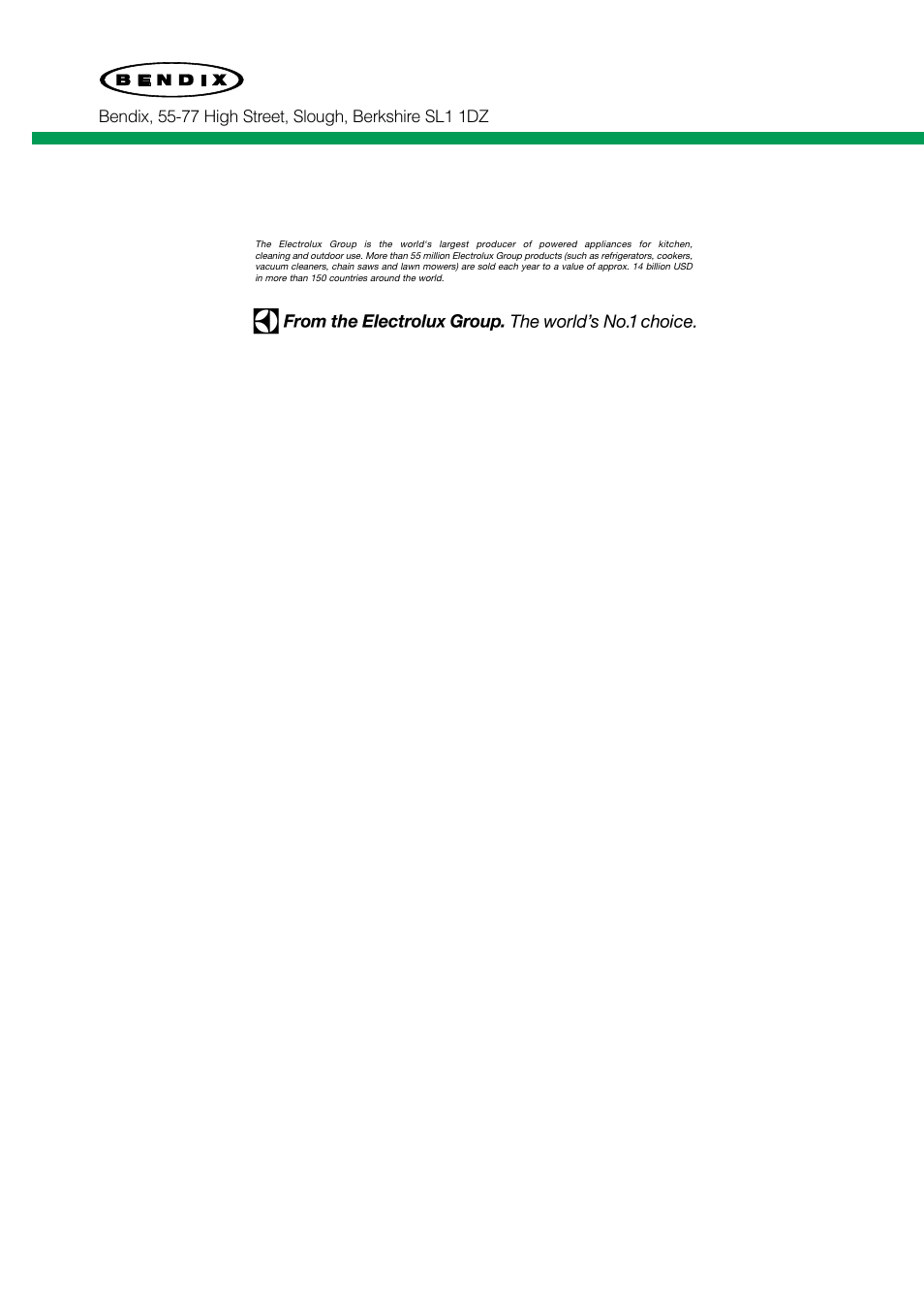 Tricity Bendix BIW 85 User Manual | Page 32 / 32