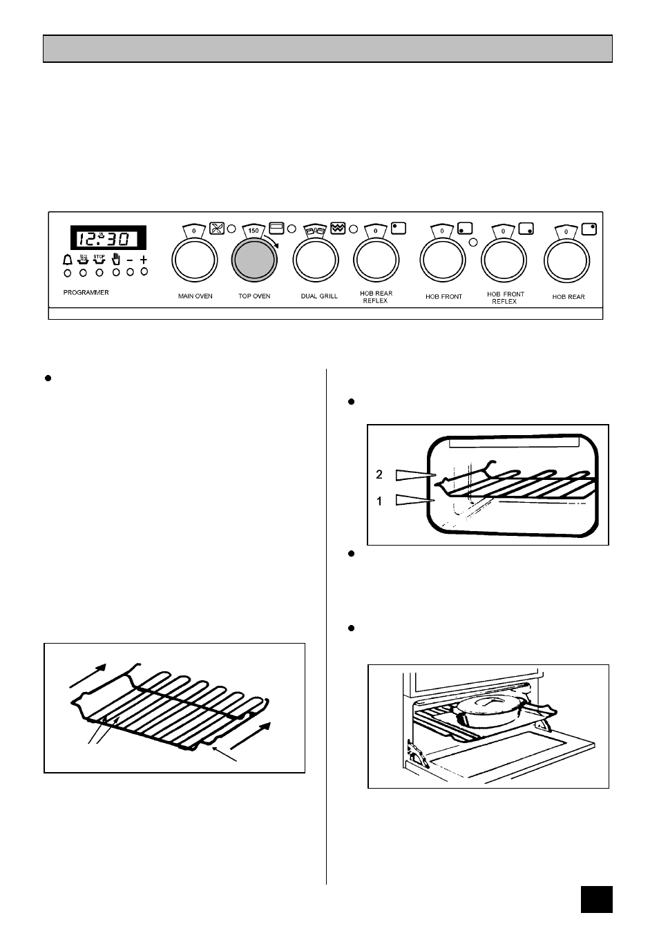 The top oven | Tricity Bendix SB 461 User Manual | Page 19 / 36