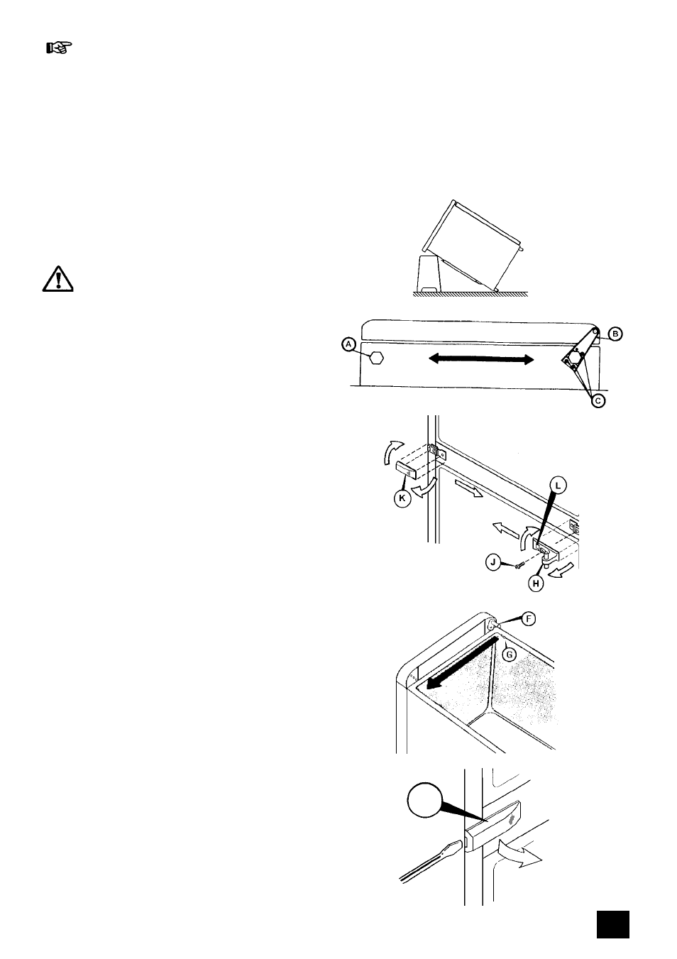 Door reversal | Tricity Bendix FD806W User Manual | Page 19 / 24